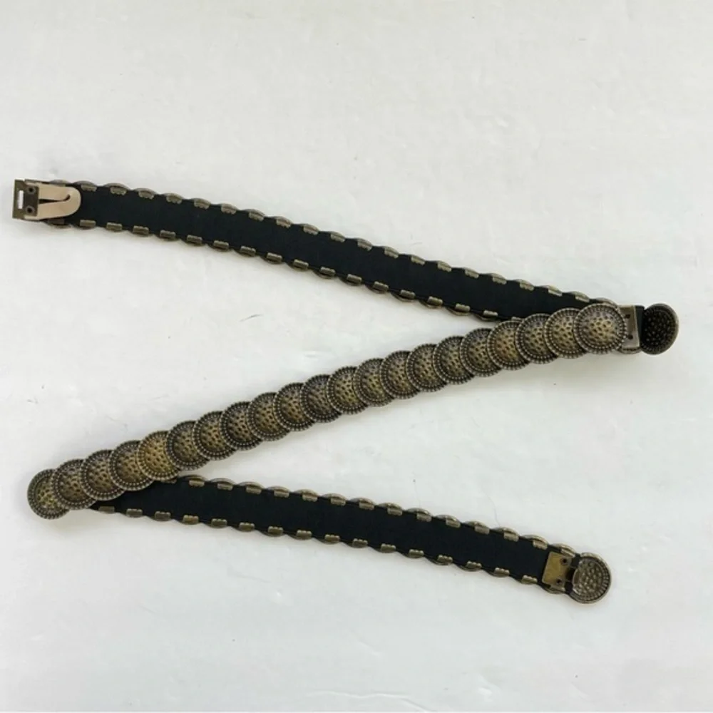 Metal‎ Coin Shield Medallion Stretchy Boho Belt